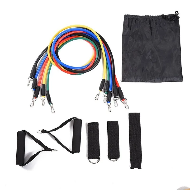 

11pcs/set Resistance Bands Pull Rope Fitness Exercises Crossfit Latex Tubes Pedal Excerciser Body Training Set Workout Yoga Gym