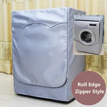 Washer Dryer Cover Roller Washing-Machine-Cover Silver Polyester Dustproof Sunscreen