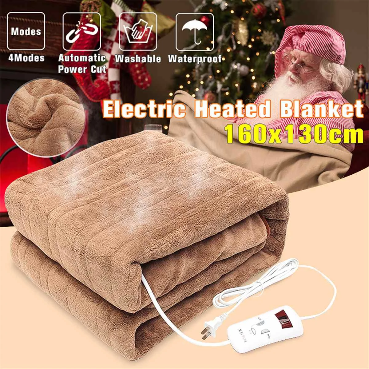 

220V Waterproof Automatic Double Electric Blanlet Heated Blanket Mat Single-control Dormitory Bedroom Heating Carpet Mat
