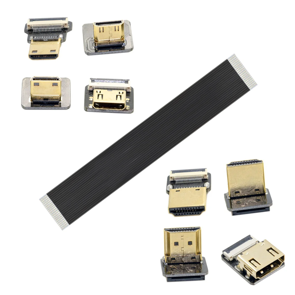 Chenyang A4D HDMI FPV тип A для Micro Тип D вверх вниз мужской женский колено HDTV плоский FPC