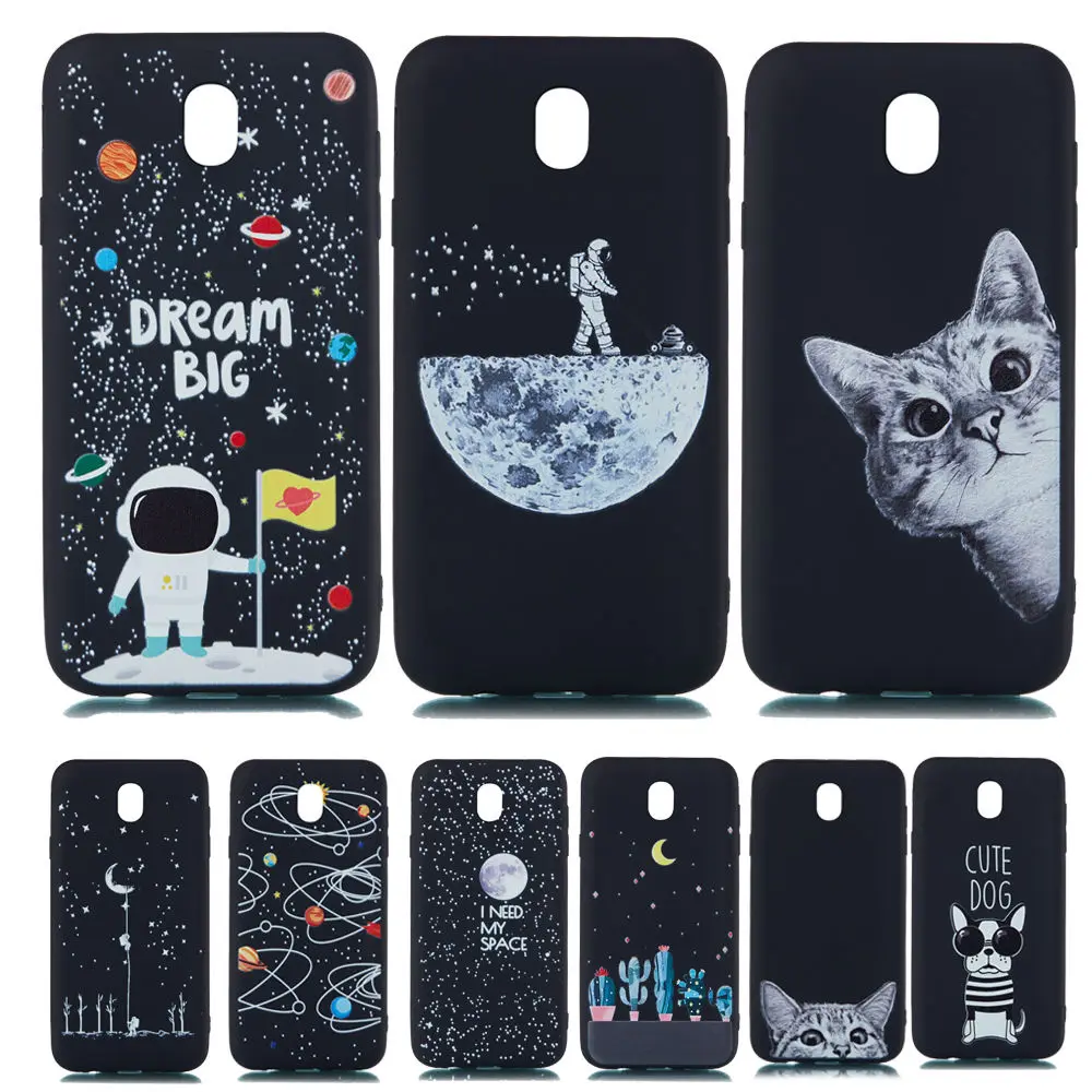 

Phone Case For Samsung J5 2017 EU Case Cover for Samsung Galaxy J3 J5 J7 2017 EU J330 J530 J730 Starry Sky Cat TPU Silicon Cover