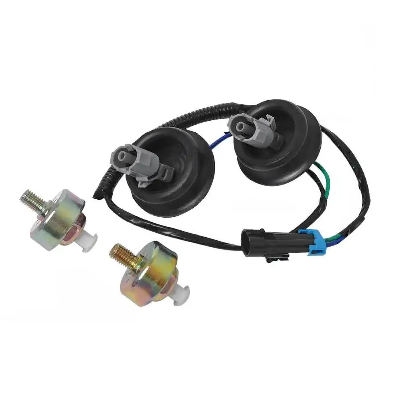 

VODOOL Car Detonation Sensor 1Pair Knock Sensors 10456603 with Wiring Harness12601822Kit for Chevy Silverado GMC Sierra Cadillac
