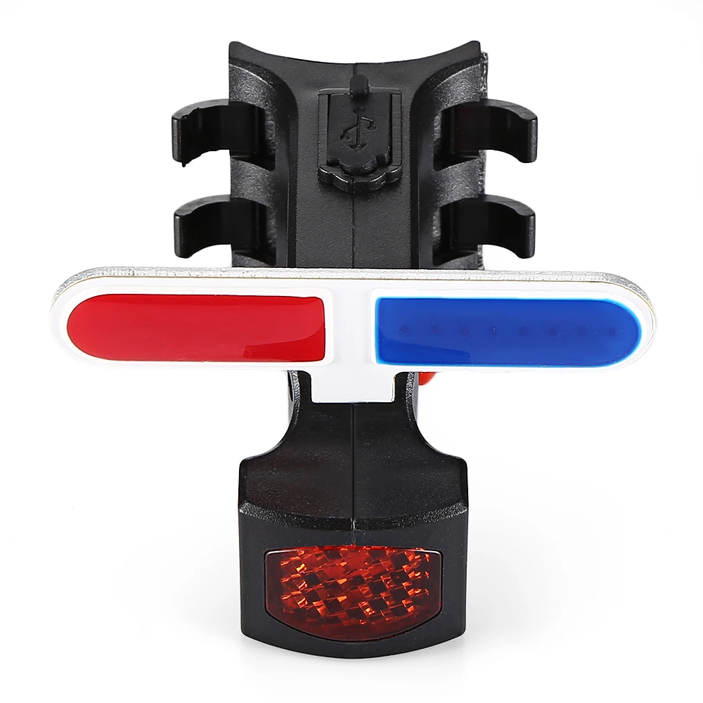 Adjusted 5 Lighting Modes Bicycle LED Tail Light Cycling Red Blue Lamp
