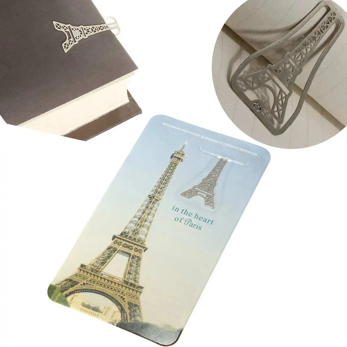 1 шт.. Новая Франция Париж Эйфелева башня маленькая нержавеющая сталь металлическая Закладка идеальный подарок книга маркер клип