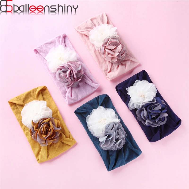 BalleenShiny мягкие детские нейлон эластичная резинка для волос младенческой Цветок Головные уборы Аксессуары, лента для волос принцесс