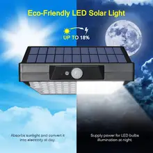 Солнечная светодиодная перезаряжаемая лампа, подзаряжающаяся на солнце открытый сад лампы украшения движения PIR сенсор Ночь безопасности настенный светильник водонепрони