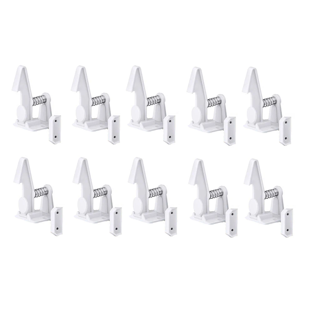 

10 Child Protection Locks Children Drawer Cabinet Door Lock Children Invisible Wardrobe Storage Cabinet White