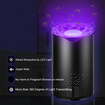 

Non-Toxic USB Electric Mosquito Killer LED Bug Zapper Anti Mosquito Insect Intelligent Killer Lamp Home Living Room Pest Control