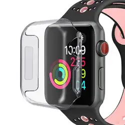 Для Apple Watch iWatch серии 4 38 мм 42 мм Тонкий ТПУ Прозрачная основа Защитный чехол Крышка