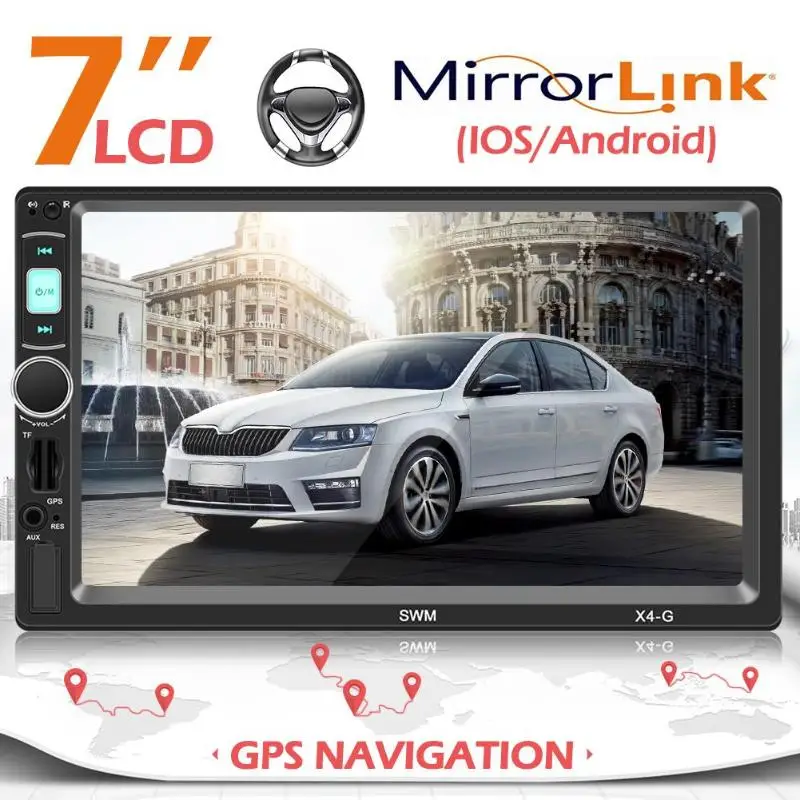SWM X4G Bluetooth Автомобильный цифровой медиа приемник GPS навигация FM радио USB AUX