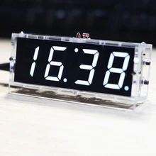 DIY Kit Цифровой светодиодный электронные часы с микроконтроллером большой экран дисплей время