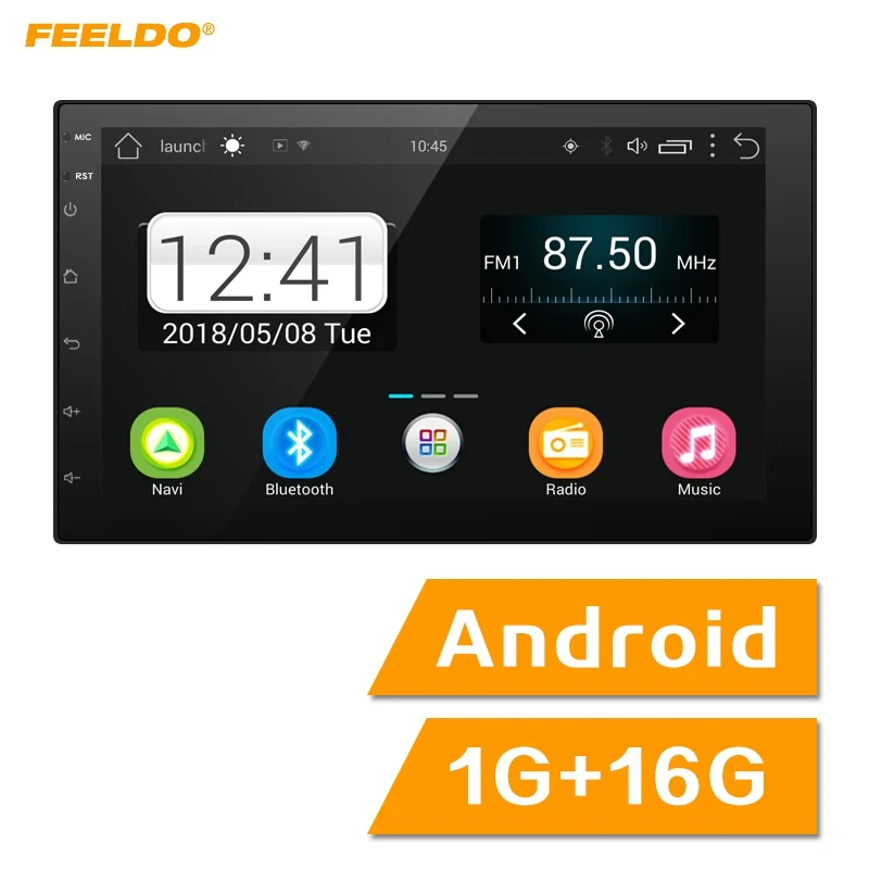 

LEEWA Ultra Slim 7inch Android 6.0 Quad Core Car Media Player With Navi/radio/RDS For ISO Universal 2DIN Car Installation #3153