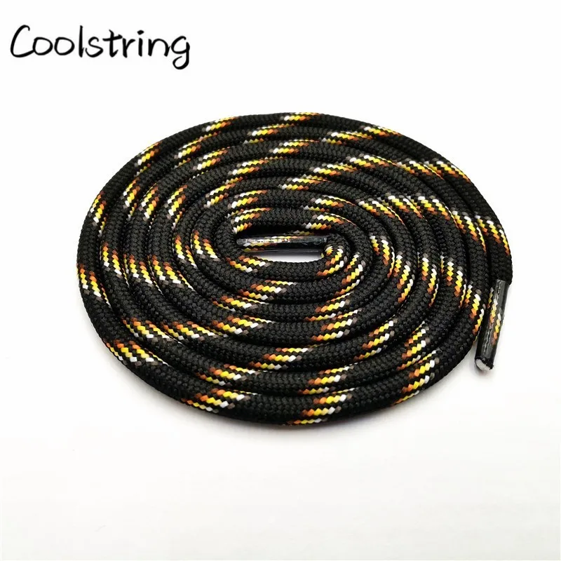Coolstring 6mm Thick Round Rope Shoelaces Boots Outdoor Sport Casual Round Shoe Lace Colorful Black Drawstring 60-180cm Sales