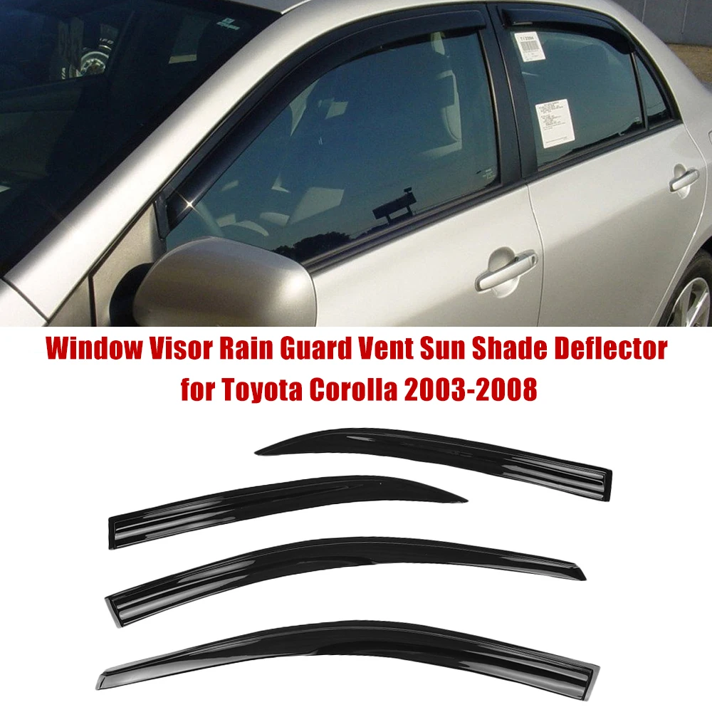 For 1998-2002 Toyota Corolla Wind Rain Deflector Sun Rain Shade Window Visor 4pc