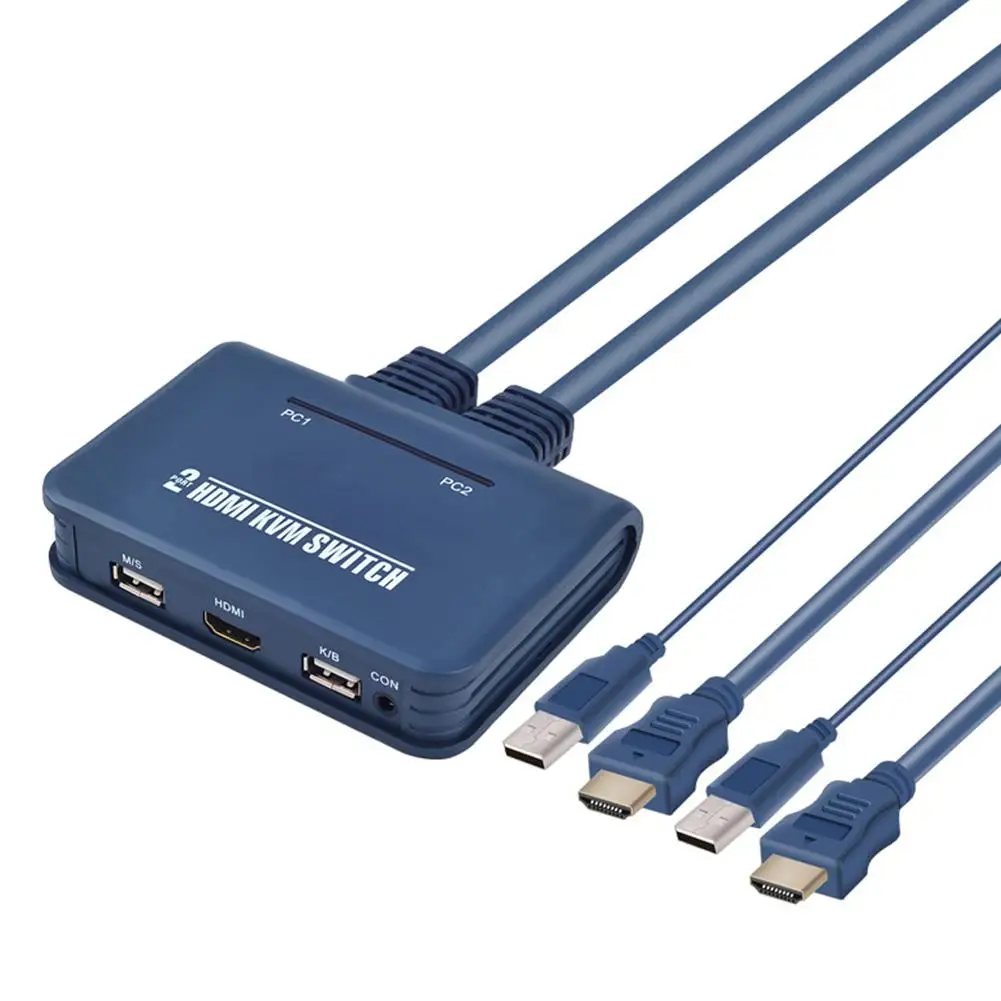 

HDMI Switcher 2 port USB KVM Keyboard Mouse Dual Display Desktop Bracket Switch Controller For Computer Free Install HDMI Switch