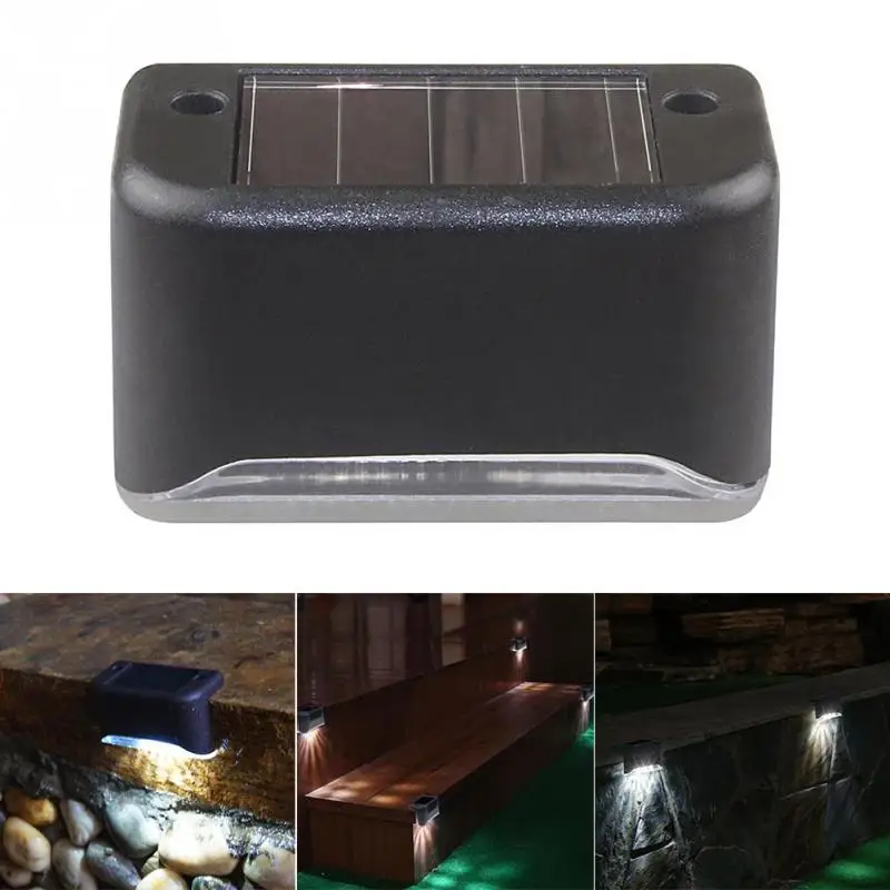 

Solar Powered 3 LED Outdoor Deck Step Waterproof Wall Yard Garden Fence Street Security Pathway Lamp Night Light 1PC