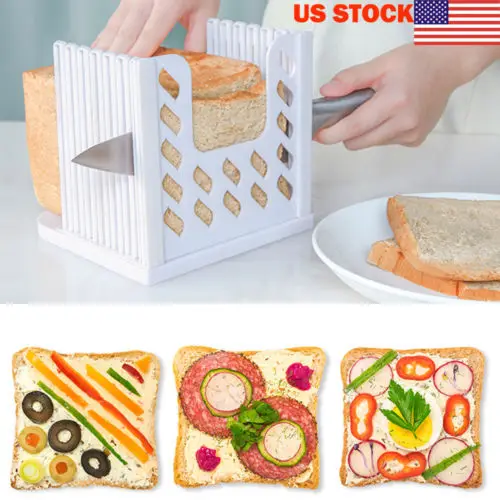 

Pro Bread Slicer Cutter Mold Maker Slicing Cutting Guide Loaf Toast Kitchen Tool