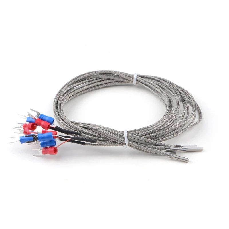Free Shipping! 2pcs/Lot 3D Printer 3*15 K type Model Thermocouple Length 1M 315K Shield Temperature Measuring Cable Sensor free shipping 2pcs lot 3d printer parts mixed color two color nozzle brass nozzle screw length 5mm for 1 75mm filament