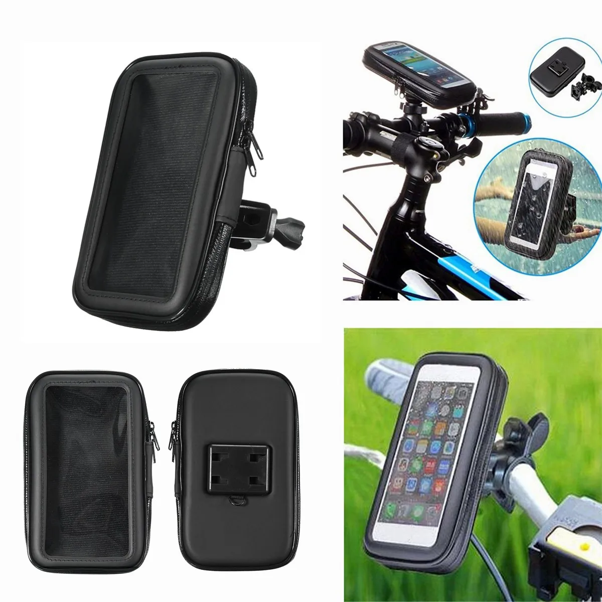 

Waterproof Motorcycle Bicycle Phone Holder For Cell Phone GPS Case Adjustable Support GPS Bike Phone Stand Mount Bracket