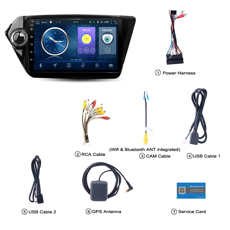 Discount 2+32G  Android 8.1 car dvd GPS Navigation for KIA K2  RIO 2010 2011 2012 2013 2014 2015 With Bluetooth/TV/WIFI/USB/Radio/video 5