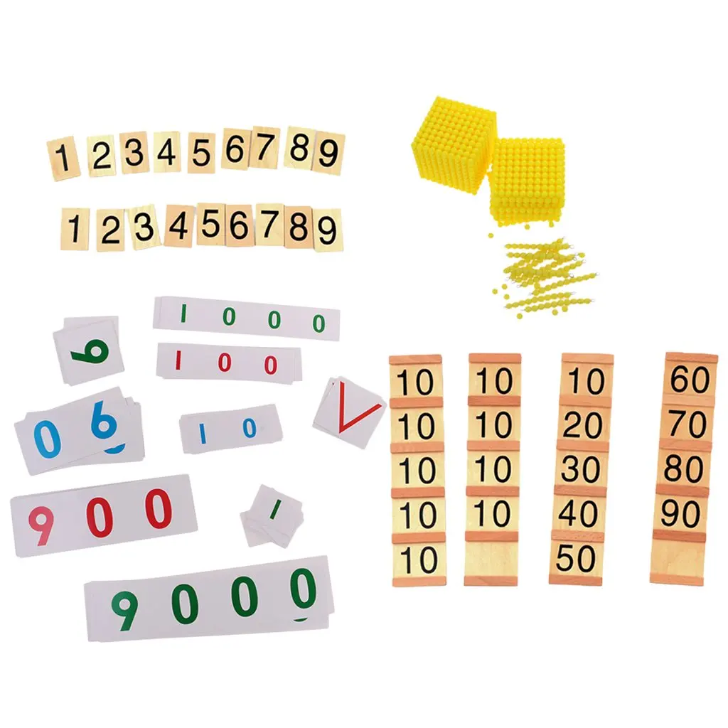 Montessori Mathematics Materials Toy Bank Game Wooden Number Cards Math  Counting Toys Children Baby Early Learning Games - AliExpress