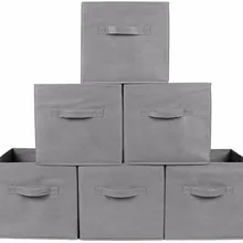 Тканевые складные кубические Нетканые Ящики для хранения игрушек нижнее белье одежда рубашка Органайзер коробка для хранения книг большие корзины косметика