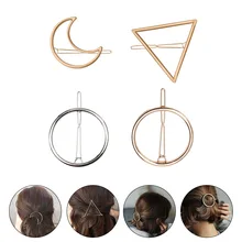 4 шт. простые геометрические заколки для волос Изящные Металлические Заколки Зажимы для девочек аксессуары для украшений для волос Инструменты для укладки волос