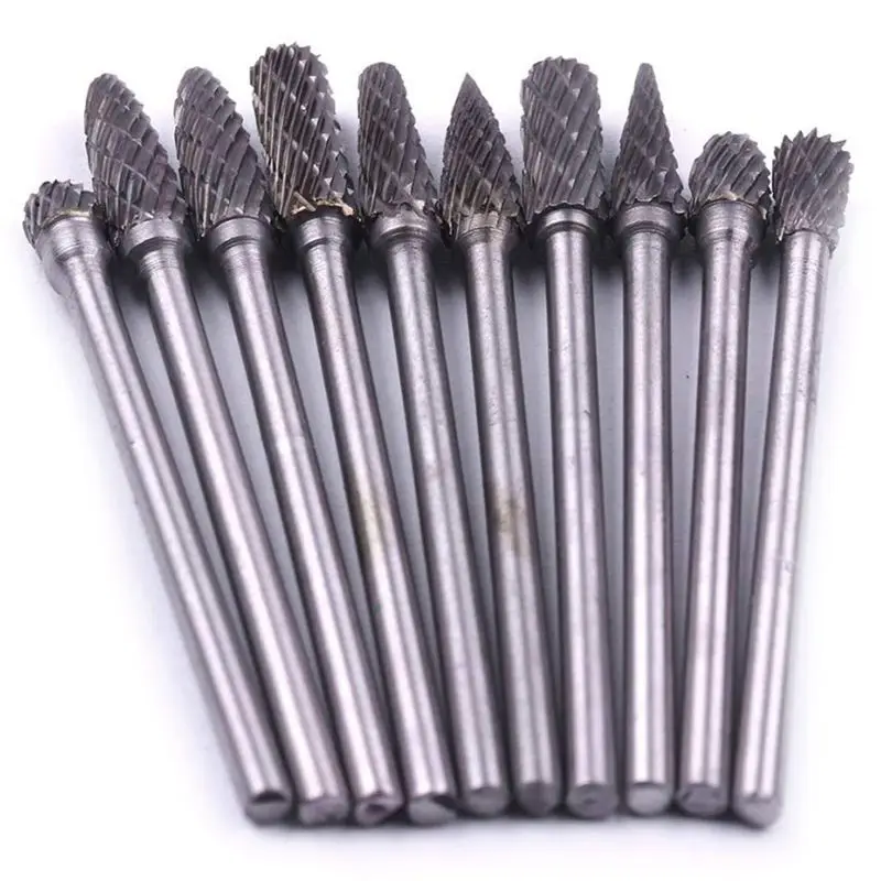 

New Store 2.35x4mm Tungsten Steel Rotary Files High Hardness Rotary Burr Cutter 36mm Shank Length Rotary Tools Professional Ne