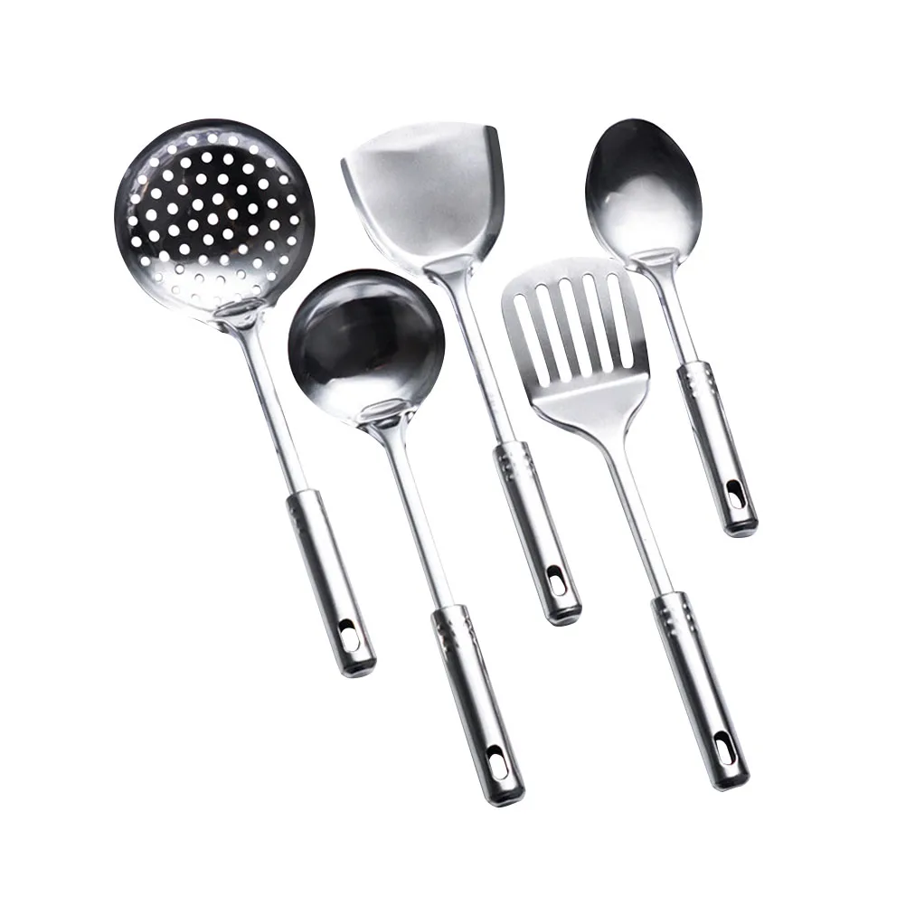 5 Pcs Multifunctional Kitchen Utensil Set Stainless Steel Spoons Shovel Spatula Cooking Tools Kitchen Supplies