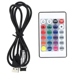 1Pc5V Mini USB интерфейс 24 ключ RGB беспроводной пульт дистанционного управления для светодиодные RGB ленты