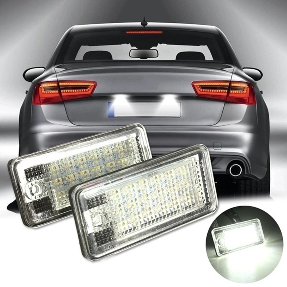 

Pure white 6000K License Plate Light for 01-07 Audi A3 S3 A4 B6 A6 S6 Q7.