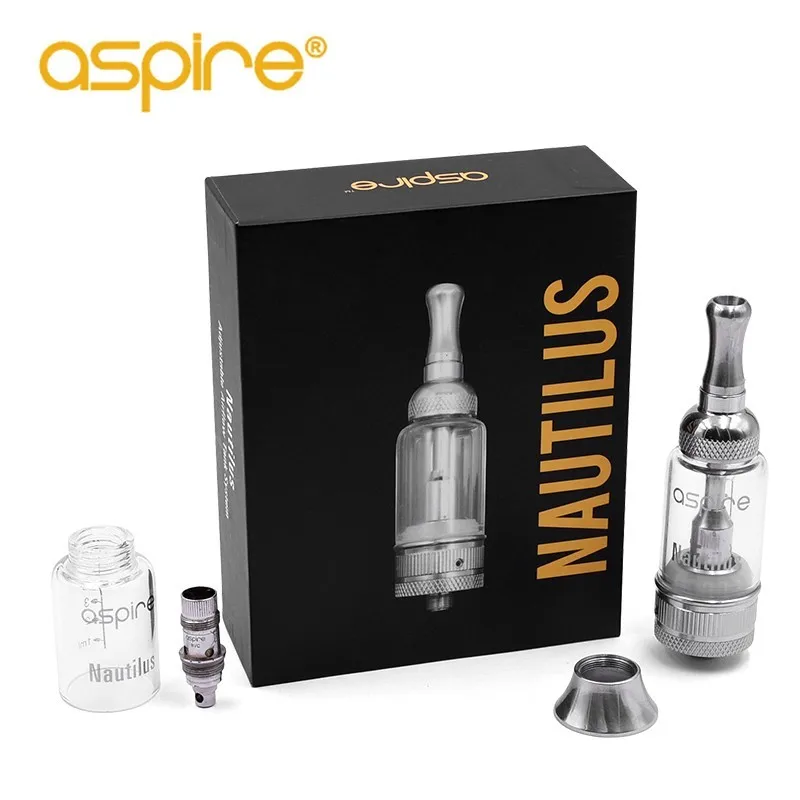 Aspire Nautilus Бак 5 мл Регулируемый воздушный поток распылитель комплект с BVC катушки Pyrex стеклянный бак электронная сигарета распылитель