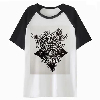 

marilyn manson t shirt male men top hop funny harajuku for tshirt streetwear hip clothing tee t-shirt H1756
