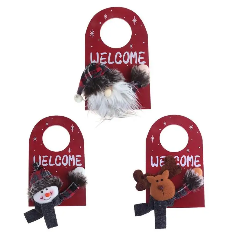 

Merry Christmas Door Hanging Pendant Ornament Christmas Decorations for Home Hotel Door Noel Xmas Gift Natal New Year Decoration