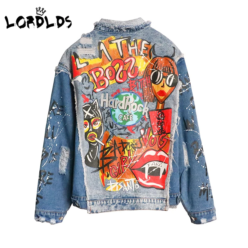Most effective  LORDLDS Jean Jacket Women Denim Jackets New Spring Outerwear Patchwork Oversize Fashion Print Femal