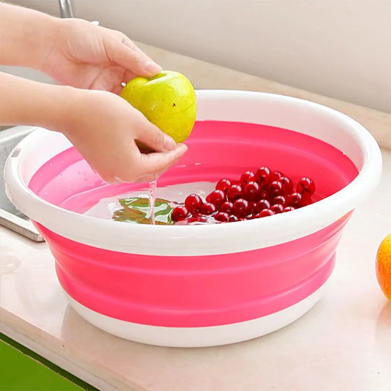 الفضاء التوقف 1 PCS سيارة غسل أداة المحمولة للطي أحواض للطي دلو الخضار الفاكهة حوض عالية قدرة