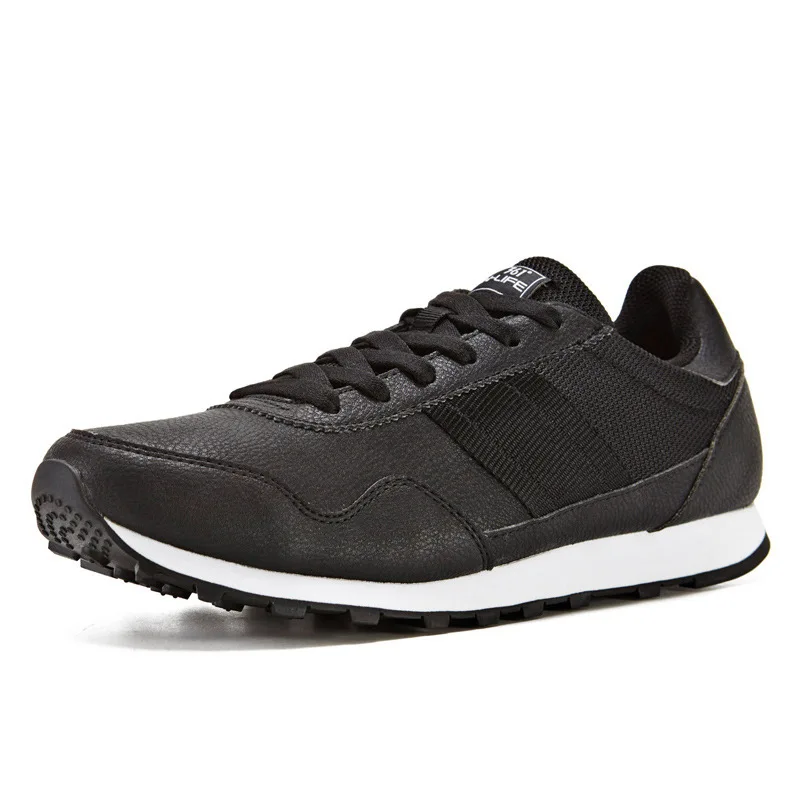 

Male Shoe Sneakers Autumn Leather Shoe Black Non-slip Casual Shoes Leisure Comfortable