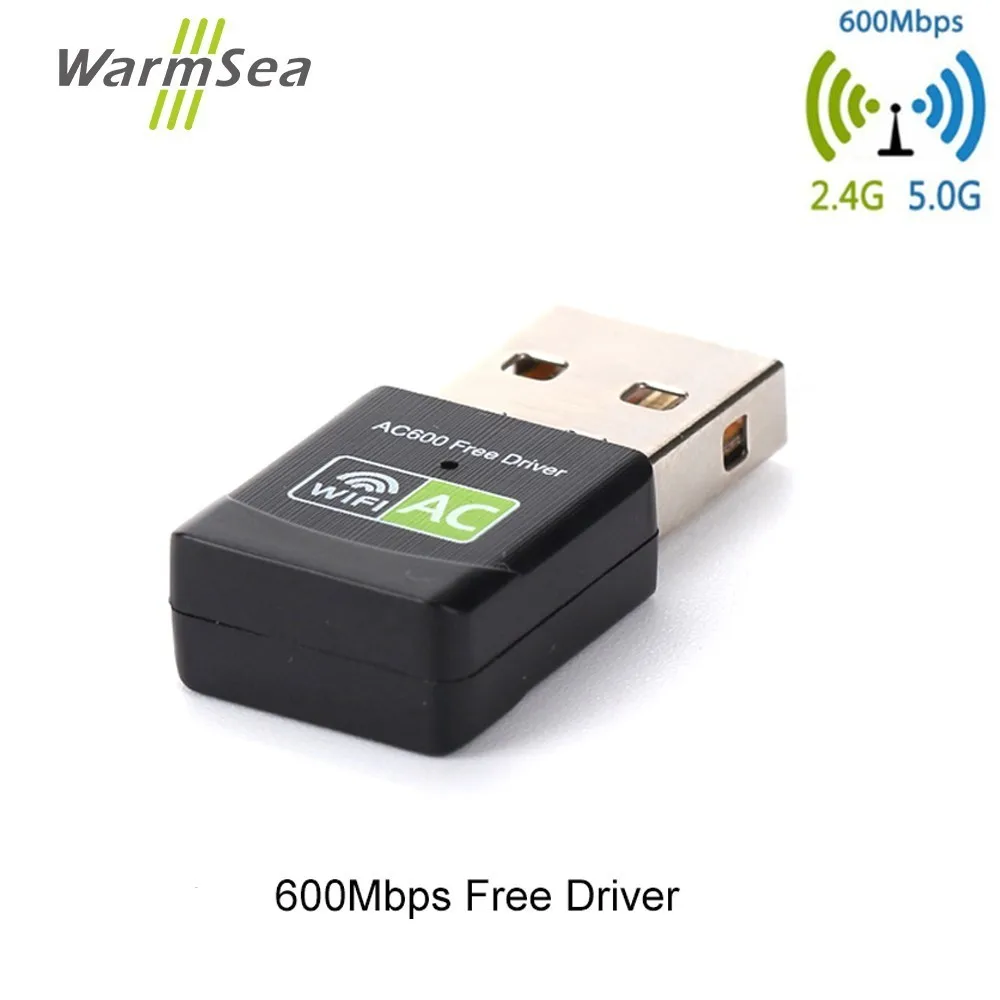 Мини usb Wi Fi адаптер 600 Мбит/с беспроводной wifi ключ 2 4 + 5G Двухдиапазонная сетевая