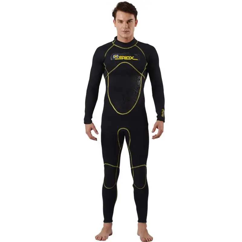 

3mm Neoprene Diving Suit For Men Swimming Surfing Jump Suit Surfacing Warm Wetsuit Suspender Trousers And Jacket 2pcs/set