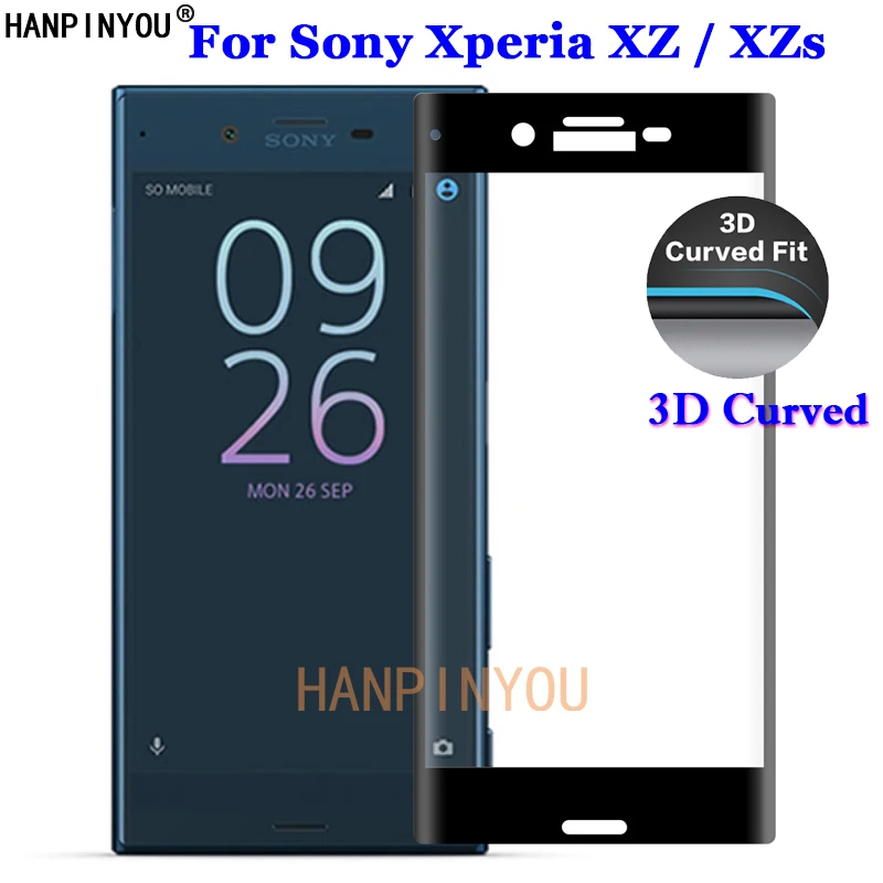 Изогнутое закаленное стекло 9H для Sony Xperia XZ F8331 / XZs Dual G8231 F8332 5 2 дюйма Защитная