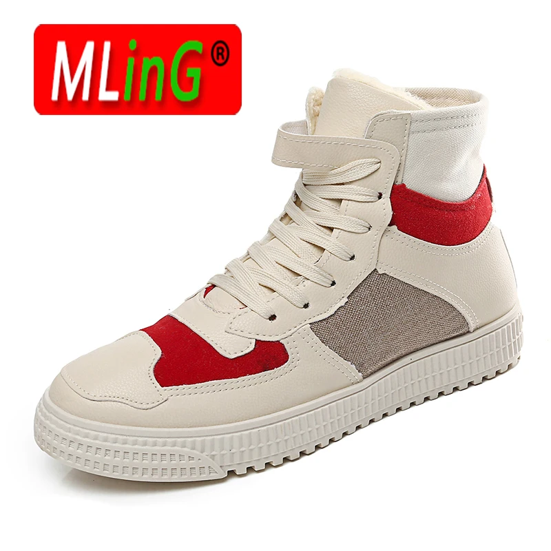 

2018 New Arrival Velvet Winter Men Casual Shoes Lace-up Breathable Shoes Comfortable Black White Fashion Sneakers