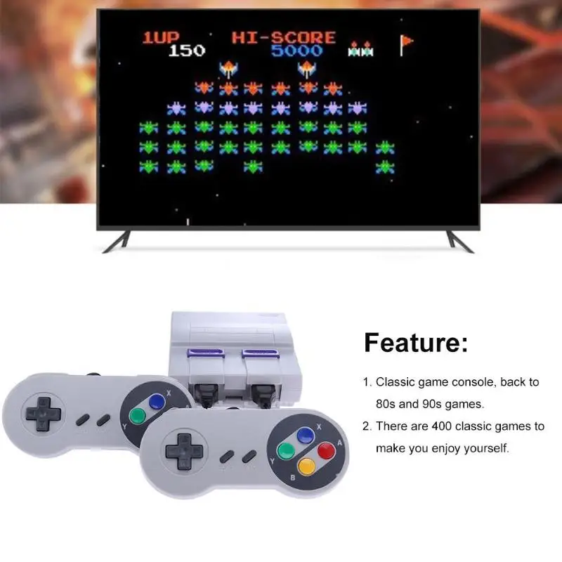 ALLOYSEED Retro Classic Dual Keys Handheld Game Player Family TV Video Game Console for NES Built-In 400 Games Accessories Parts ALLOYSEED Retro Classic Dual Keys Handheld Game Player Family TV Video Game Console for NES Built-In 400 Games Accessories Parts