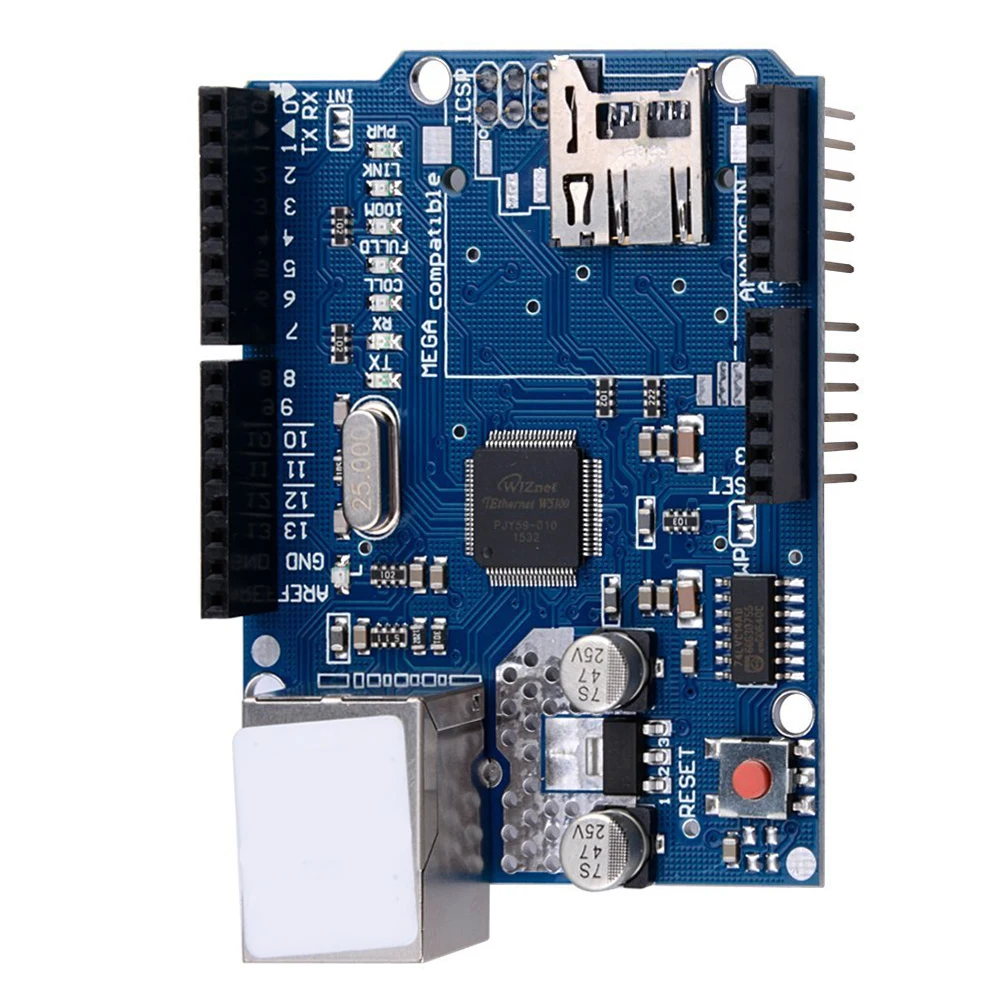 W5100 Щит Ethernet сетевой R3 для UNO Mega 2560 1280 328 UNR макетная плата с слот карты Micro SD