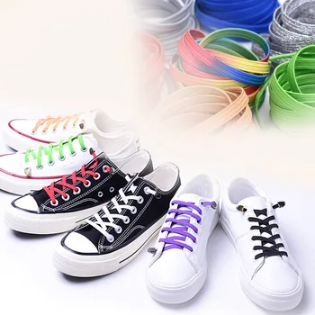 

2019 New Lazy No Tie Shoelaces Quick and Easy Sneakers Elastic ShoeLace Strings Men Women Shoes One-Handed Shoe Laces 16Colors