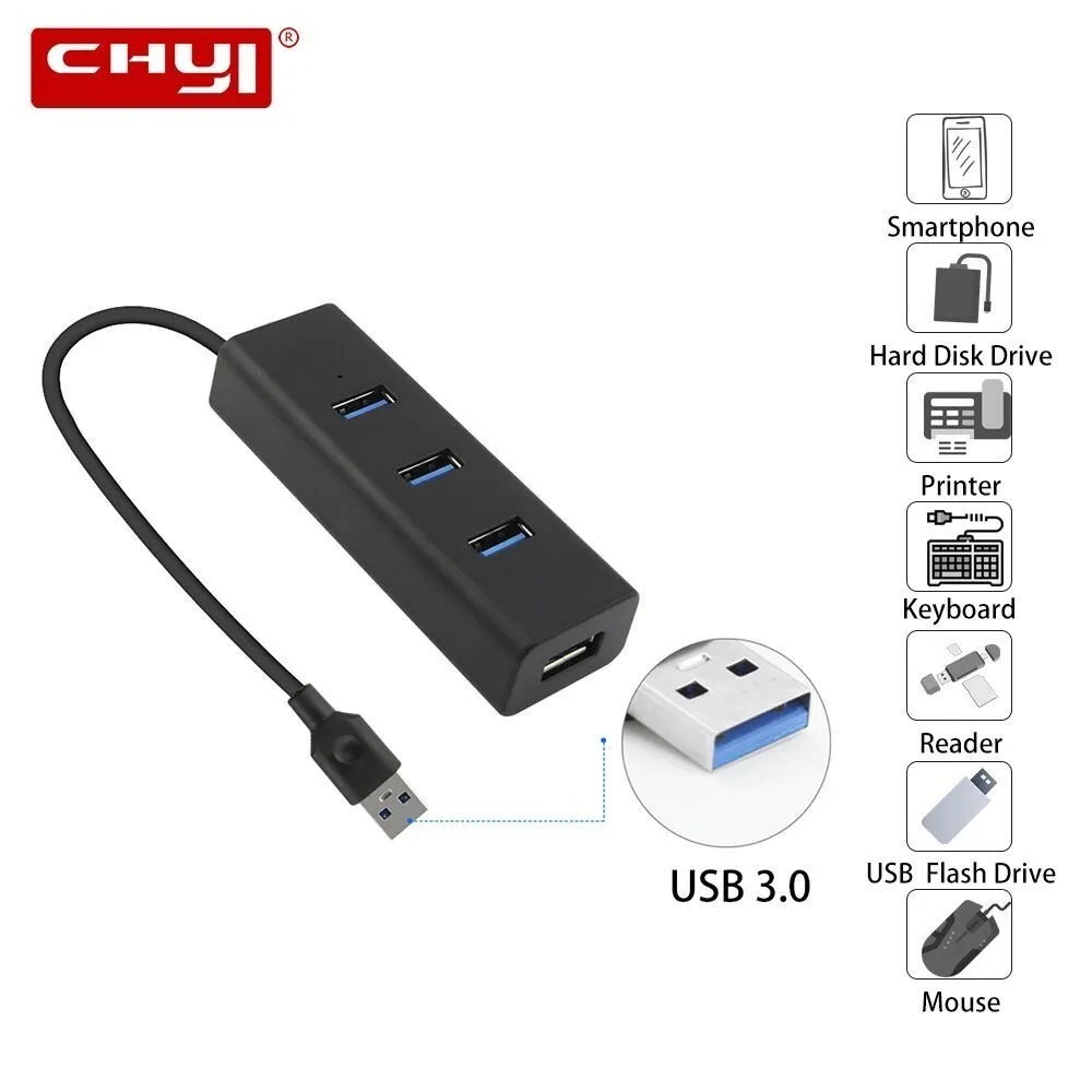 CHYI 4 порта Usb концентратор комбо Мульти 3 0 с Sd/tf кардридер функция