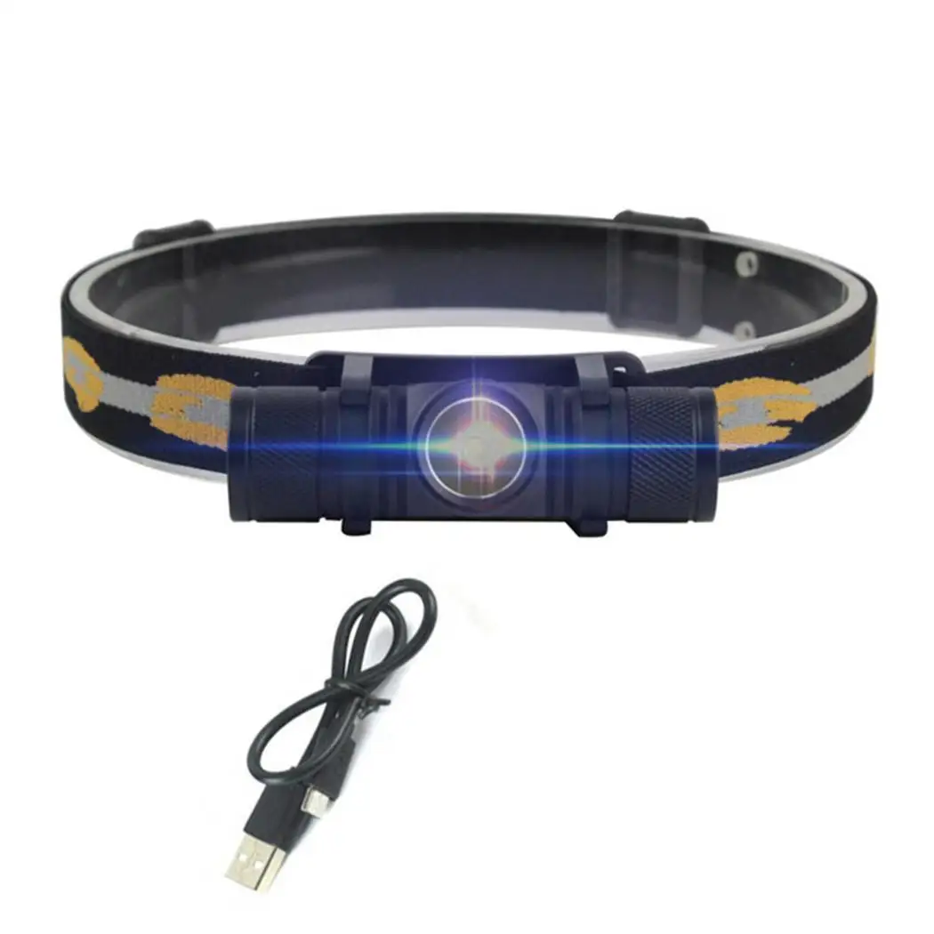 

Practical Waterproof Adjustable Single LED Head 2300LM Flashlight Micro USB 100-200m Outdoor IPX6 Light Sport