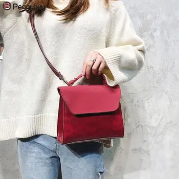 

Fashion Solid Color Shoulder Crossbody Handbags Satchel Simple PU Leather Women Messenger Bags