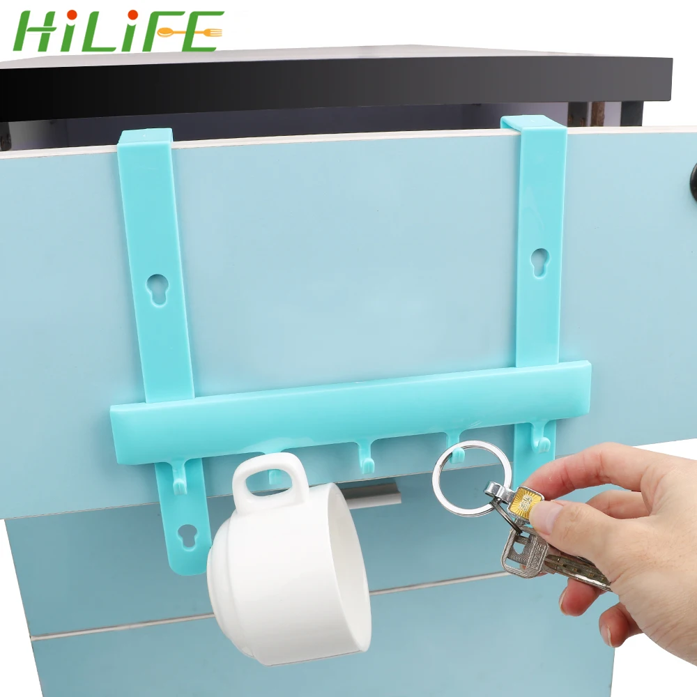 

HILIFE Towel Rag Apron Holder Multi-Purpose Nail-Free Trace Hook Home Organization Cabinet Door Back Hook