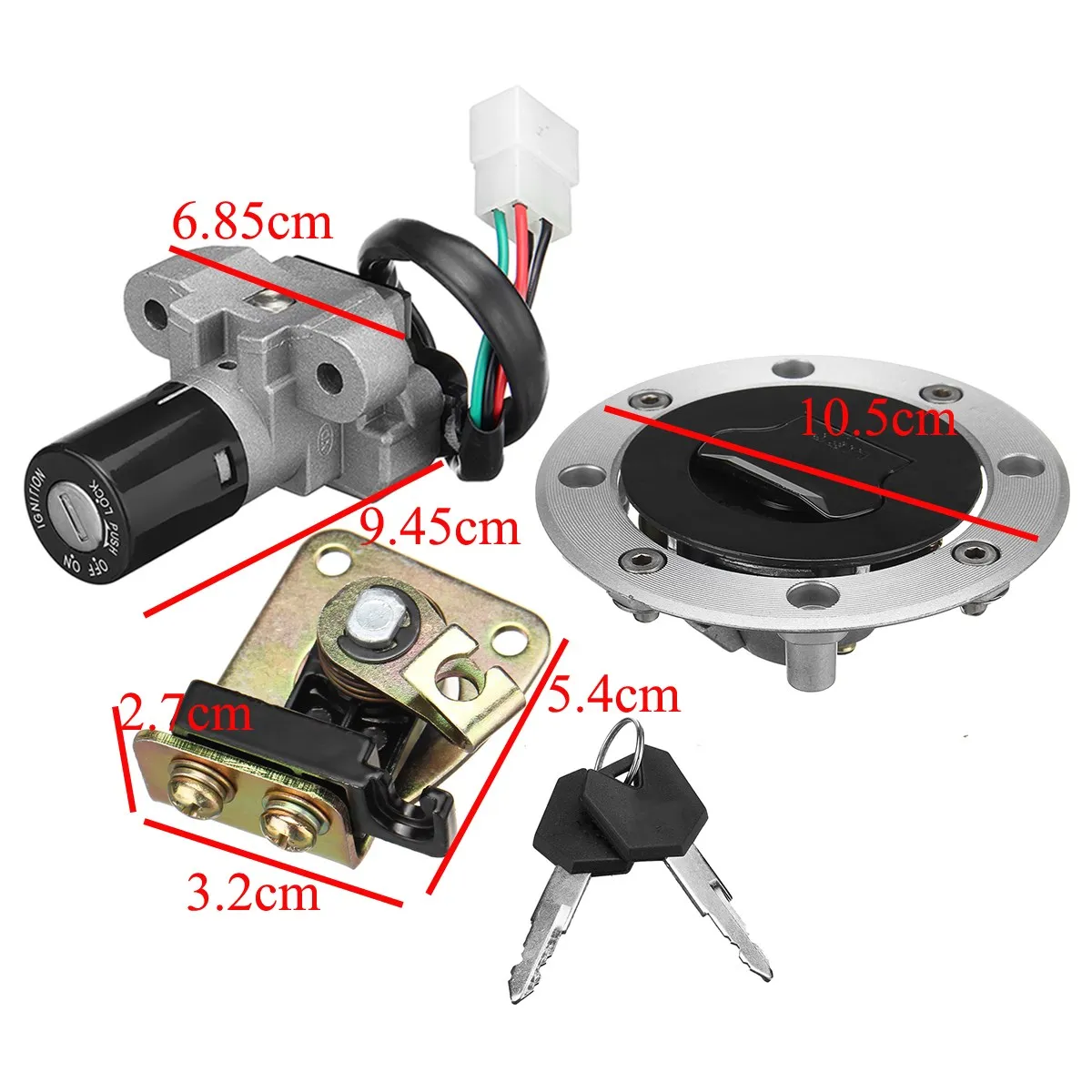 Переключатель зажигания, замок сиденья и крышка топливного газа, набор ключей для Suzuki GS500 89-00 GSX400 GK79A, аксессуары для мотоциклов