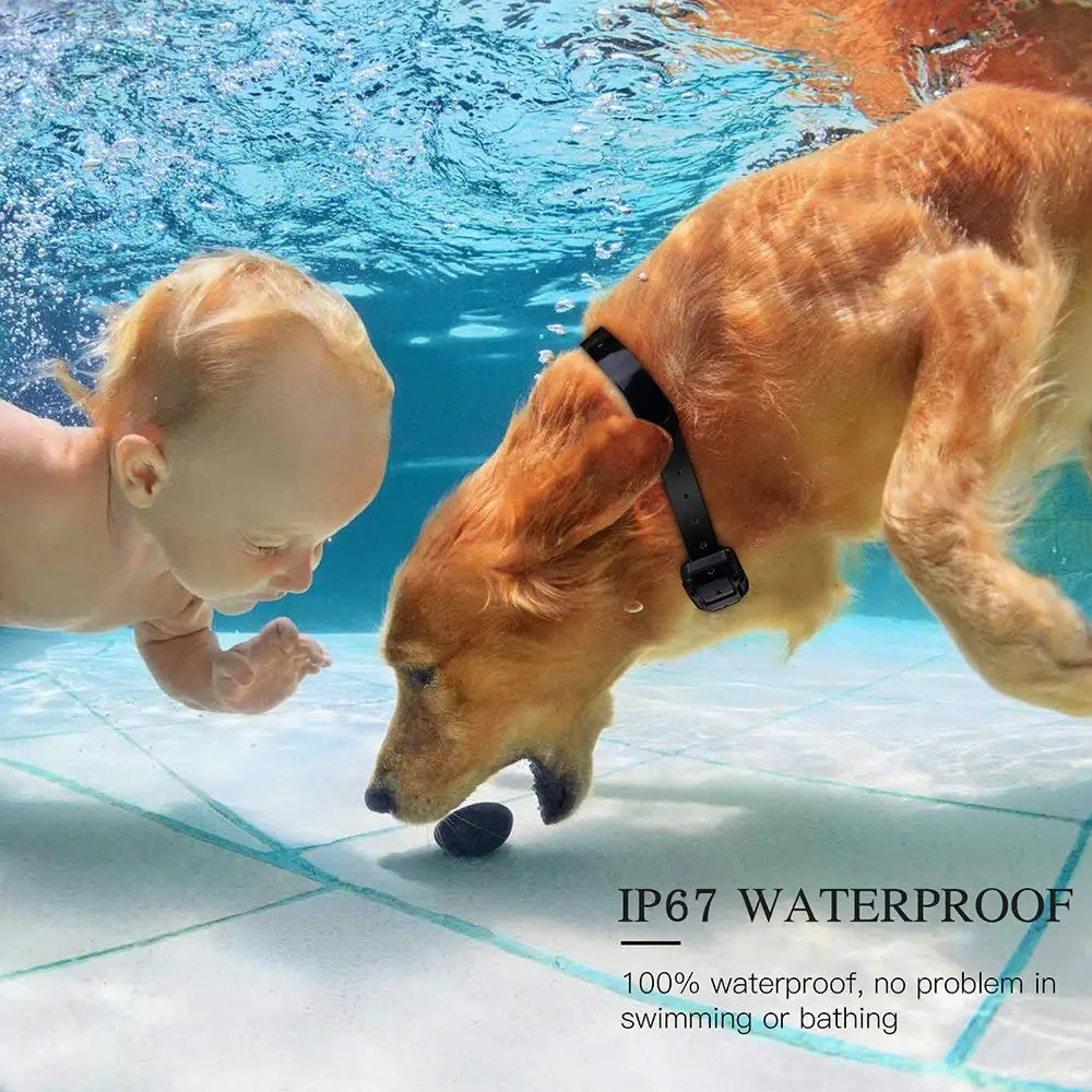Pаспродажа Электрический ошейник для дрессировки домашних животных 800 м, водонепроницаемый перезаряжаемый ошейник с пультом дистанционного управлен...